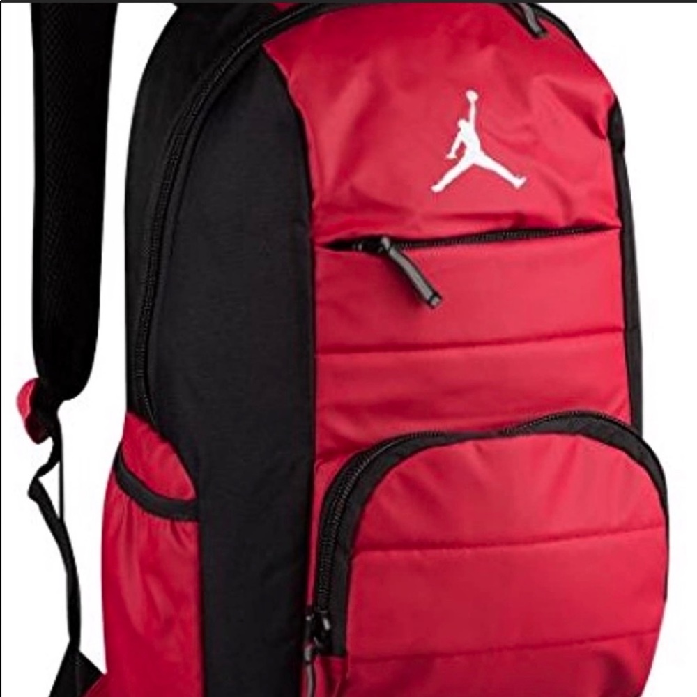 >💟NIKE JORDAN ALL WORLD JUMPMAN LAPTOP SCHOOL GYM TRAVEL RED/BLACK BRAND NEW - Picture 6 of 15